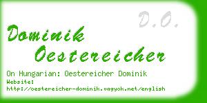 dominik oestereicher business card